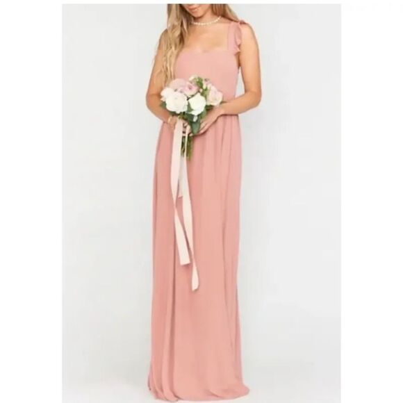 Show Me Your Mumu June Rustic Mauve Crisp Bridesmaids Maxi Dress XL - Picture 4 of 9